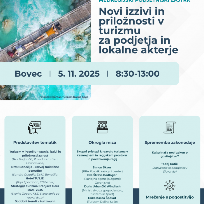Novi izzivi in priložnosti v turizmu za podjetja in lokalne akterje